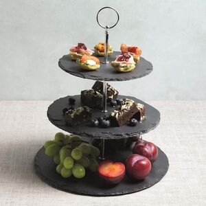 3 tier slate serving stand